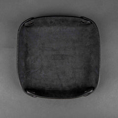 Cafe LeatherLeather Valet Tray All BlackPortefeuilleBritish Parts Luzern