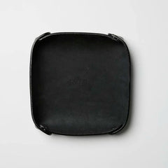 Cafe LeatherLeather Valet Tray All BlackPortefeuilleBritish Parts Luzern