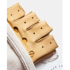Cafe LeatherTriton Gants de voiture sans doigts in CreamGants de voitureBritish Parts Luzern