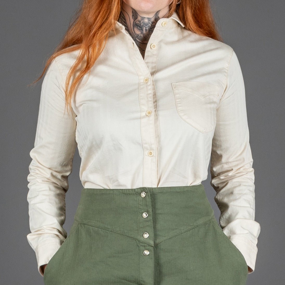 Captain SantorsBlouse pour femme 8802 CG413 White CottonBlouseBritish Parts Luzern