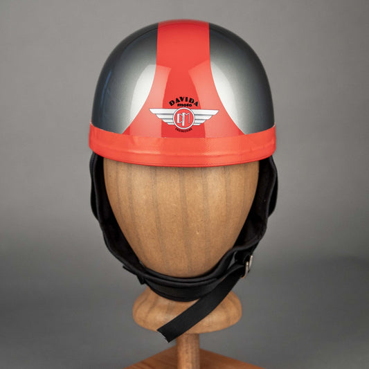 DavidaClassic Casque Argent RougeCasqueBritish Parts Lucerne
