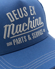 Deus Ex MachinaOverbite Trucker Cap Mechanic BlueCasquetteBritish Parts Luzern