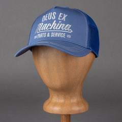 Deus Ex MachinaOverbite Trucker Cap Mechanic BlueCasquetteBritish Parts Luzern