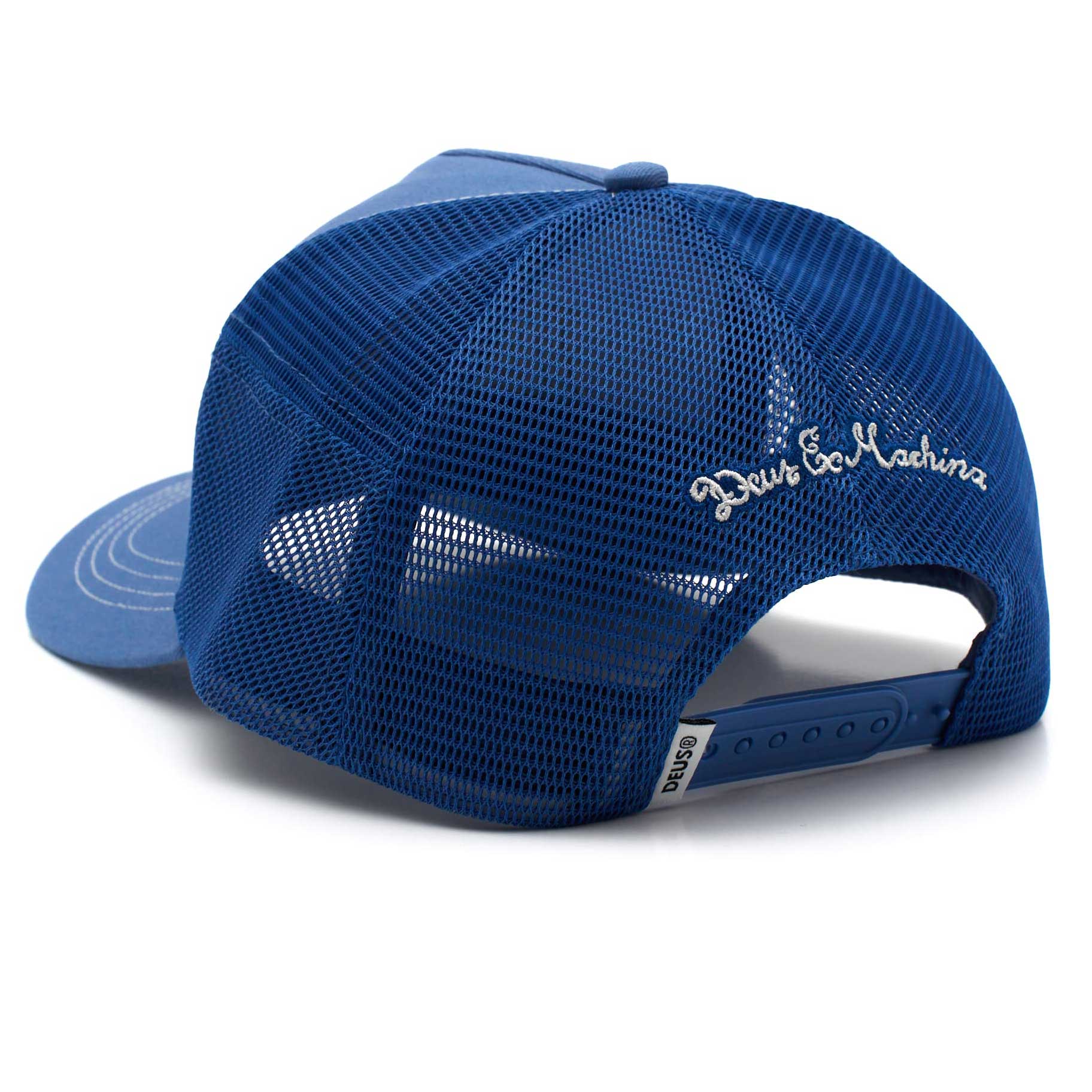 Deus Ex MachinaOverbite Trucker Cap Mechanic BlueCasquetteBritish Parts Luzern