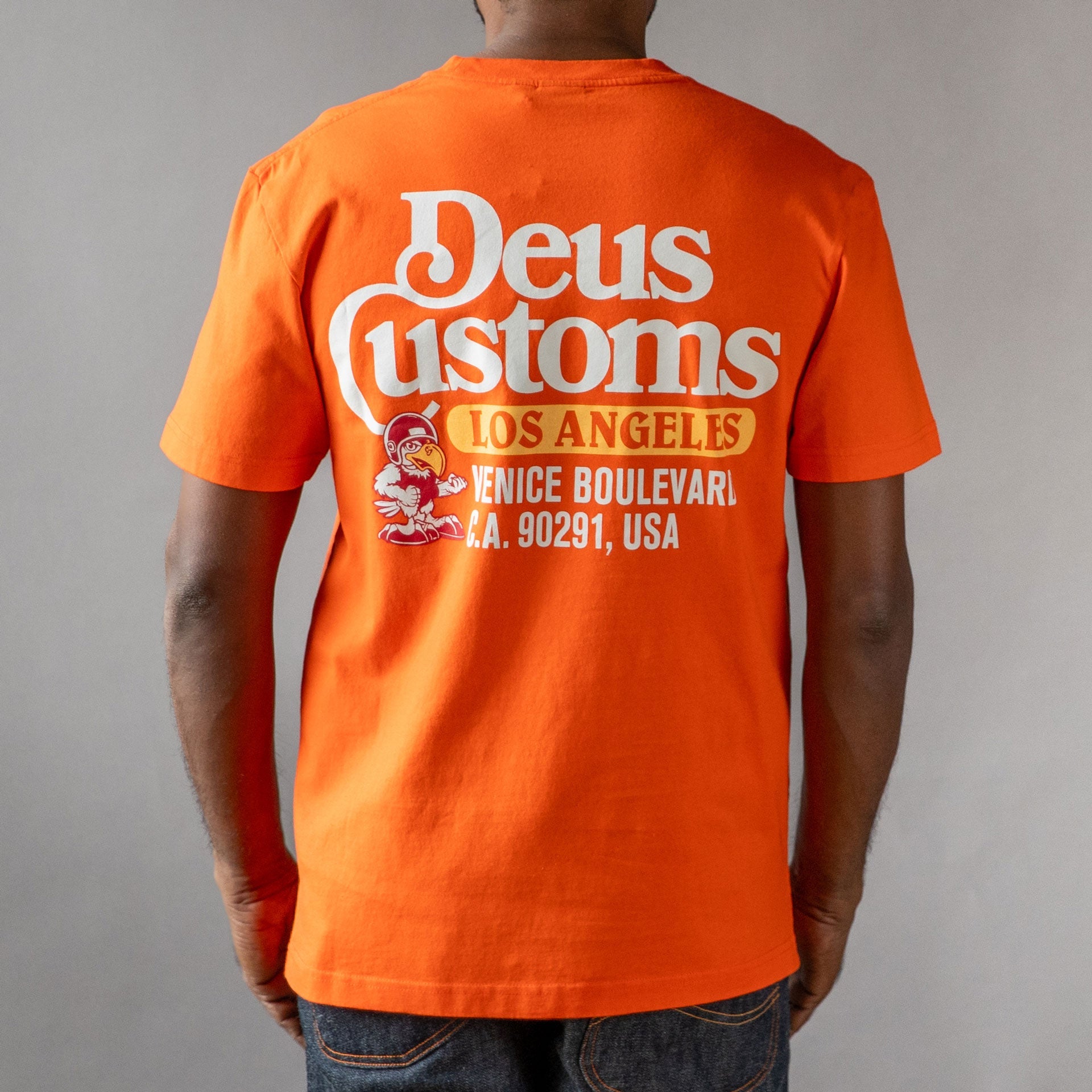 Tee shirt Deus Ex Machina Raptor tee shirt orange pièces britanniques Lucerne