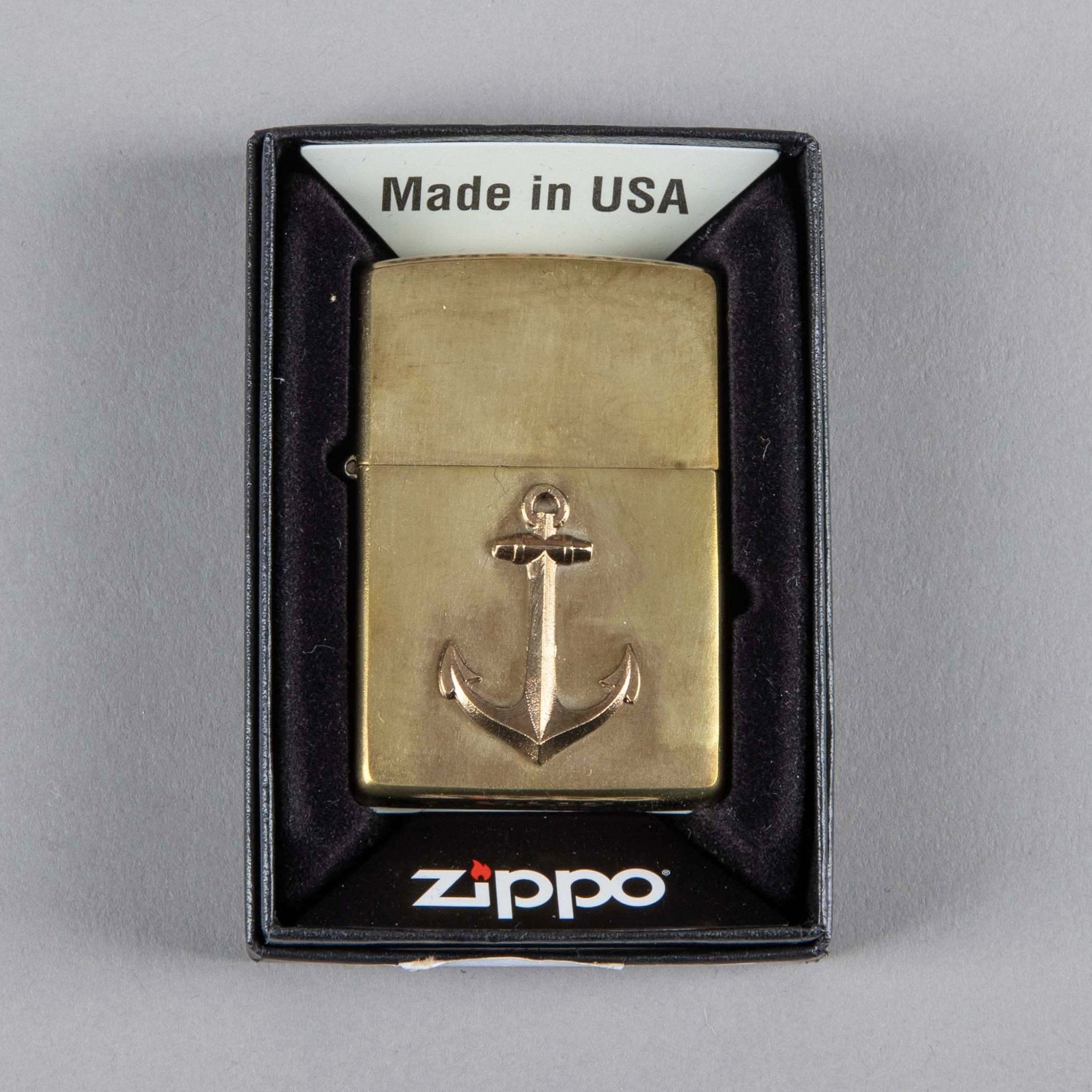 Bijoux finsZippo ancre bronzeBriquetBritish Parts Lucerne