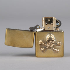 Bijoux finsZippo Skull BronzeBriquetBritish Parts Lucerne