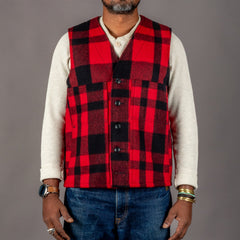 FilsonMackinaw Wool Vest Red Black PlaidGiletsBritish Parts Luzern