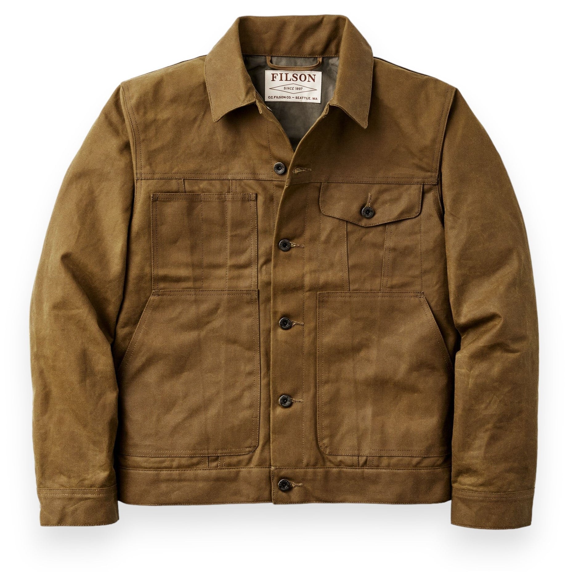 FilsonShort Lined Cruiser Jacket - Dark TanVestesBritish Parts Luzern
