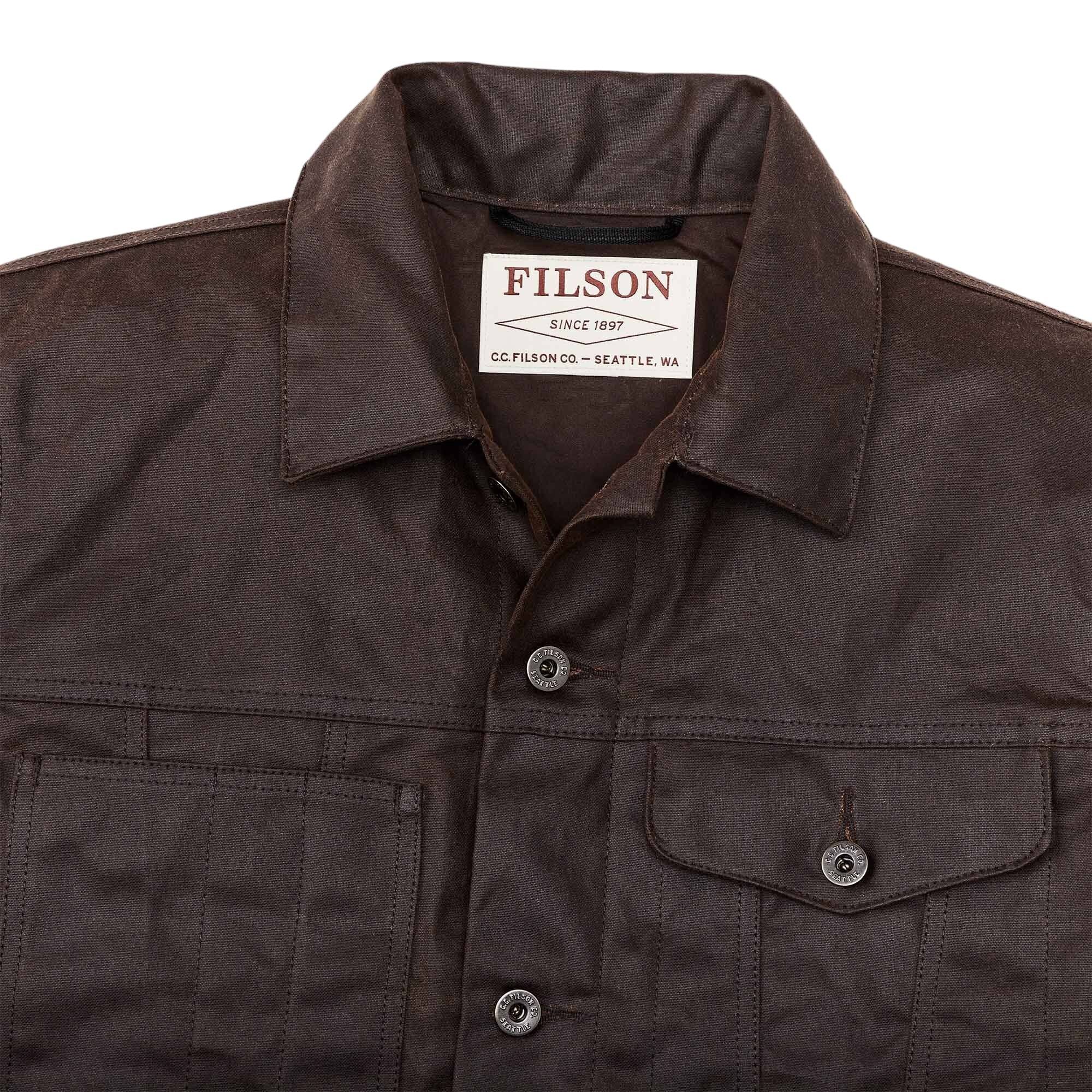 FilsonShort Lined Cruiser Jacket - Marron foncéVestesBritish Parts Luzern