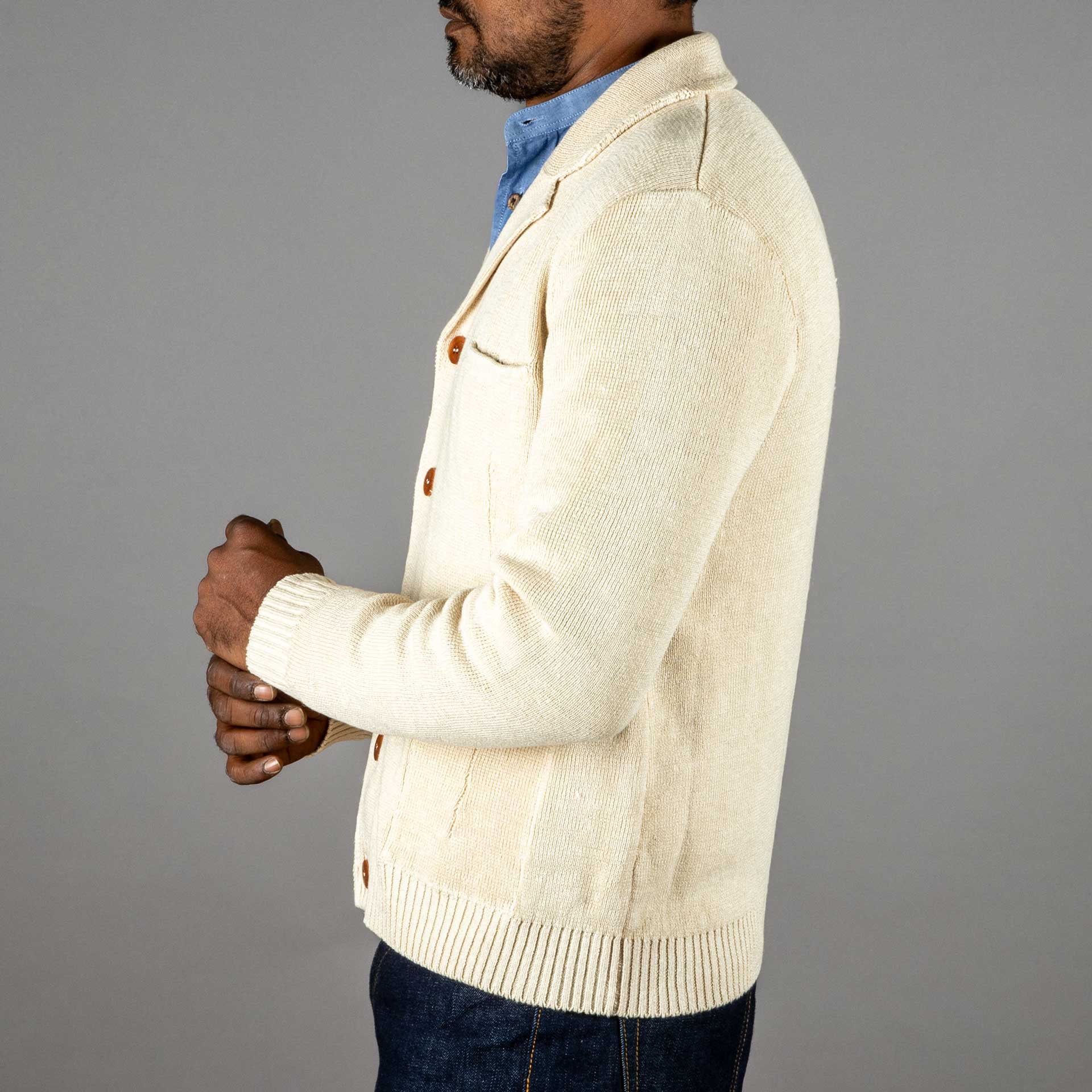 G.R.P.Max 3 Veste en lin EcruVeste en tricotBritish Parts Lucerne