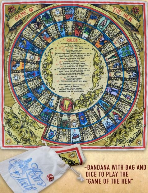 Hen's TeethHen's Teeth Jeu de la poule BandanaFoulardBritish Parts Lucerne