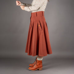 Hen's TeethWomens Skirt Canvas Brick RedRockBritish Parts Luzern