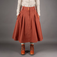 Hen's TeethWomens Skirt Canvas Brick RedRockBritish Parts Luzern