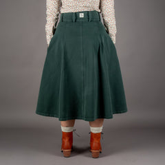 Hen's TeethWomens Skirt Canvas Forest GreenRockBritish Parts Luzern