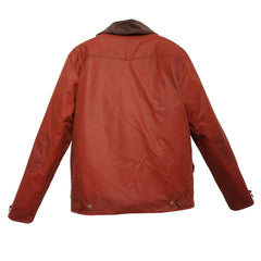 Hidden AcesPollux Padded Wax Jacket in Brick RedBackenBritish Parts Luzern
