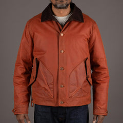 Hidden AcesPollux Padded Wax Jacket in Brick RedBackenBritish Parts Luzern