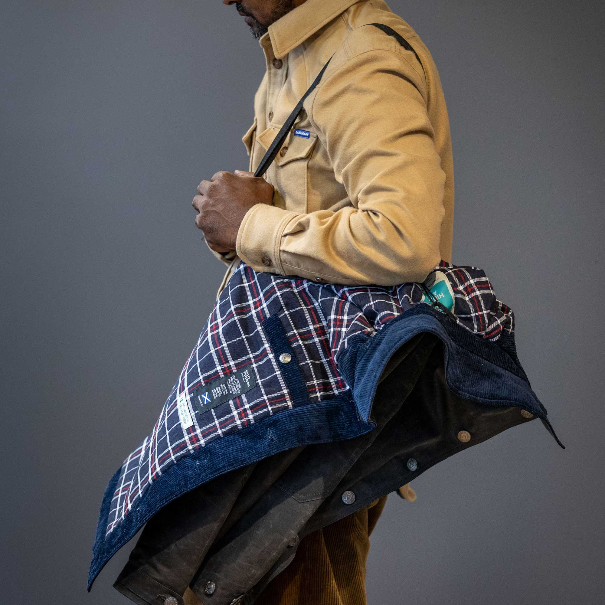 Hidden AcesPollux Padded Wax Jacket in StoneBackenBritish Parts Lucerne