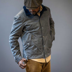 Hidden AcesPollux Padded Wax Jacket in StoneBackenBritish Parts Lucerne