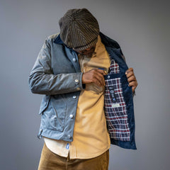 Hidden AcesPollux Padded Wax Jacket in StoneBackenBritish Parts Lucerne
