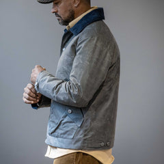 Hidden AcesPollux Padded Wax Jacket in StoneBackenBritish Parts Lucerne