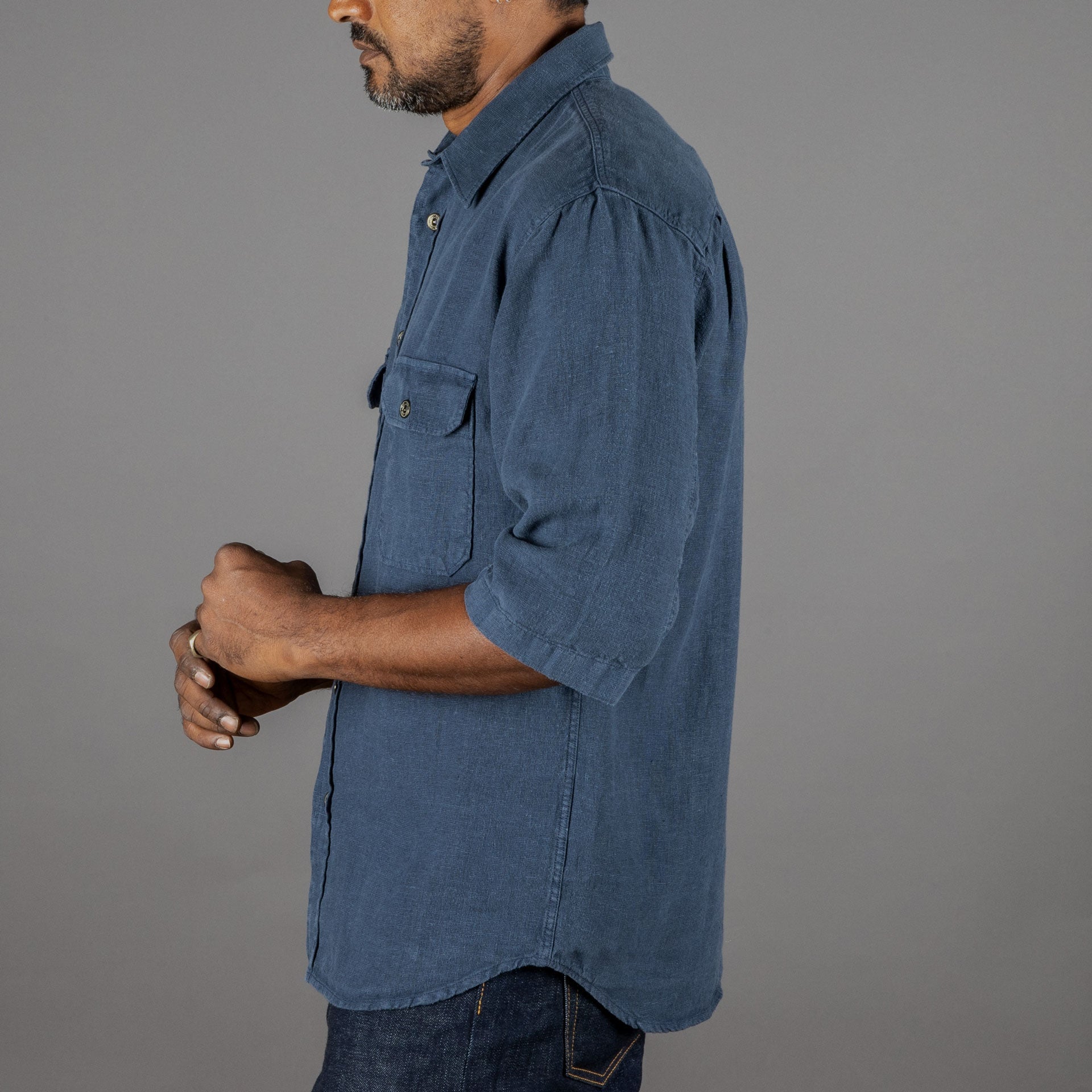 IndigoferaDelray Chemise Linen Mood IndigoChemiseBritish Parts Lucerne