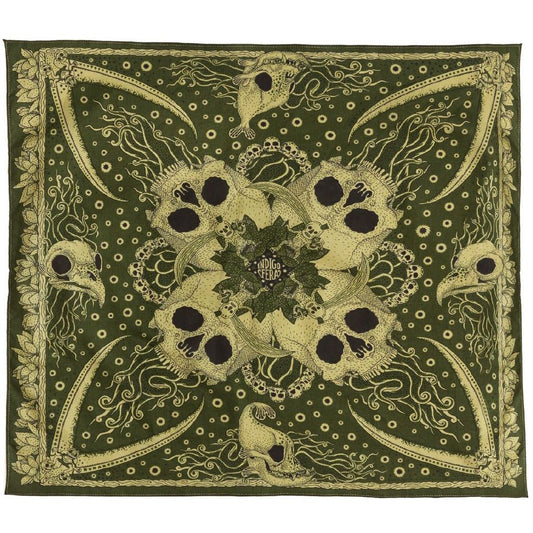 IndigoferaIndigofera Skull Bandana GreenFoulardBritish Parts Luzern