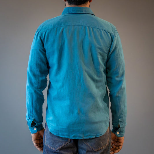 IndigoferaMcAllen Hemd Mill Scale Canvas, 4oz - Ocean BlueHemdBritish Parts Luzern