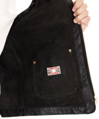 IndigoferaGilet Monroe en cuir noirGiletBritish Parts Luzern