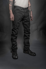 IndigoferaSwearengen Hickory Stripe Twill 12oz gris noirPantalonsBritish Parts Luzern