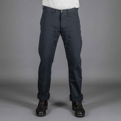 IndigoferaSwearengen Hickory Stripe Twill 12oz gris noirPantalonsBritish Parts Luzern