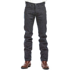 IndigoferaSwearengen Single Stripe Twill 12oz bleu beigePantalonsBritish Parts Luzern