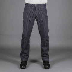 IndigoferaSwearengen Single Stripe Twill 12oz bleu beigePantalonsBritish Parts Luzern