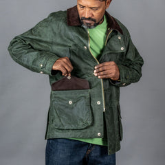 Manifattura CeccarelliRain Caban veste en cire vert foncéVestesBritish Parts Lucerne