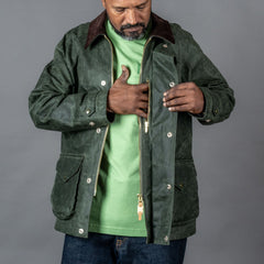 Manifattura CeccarelliRain Caban veste en cire vert foncéVestesBritish Parts Lucerne