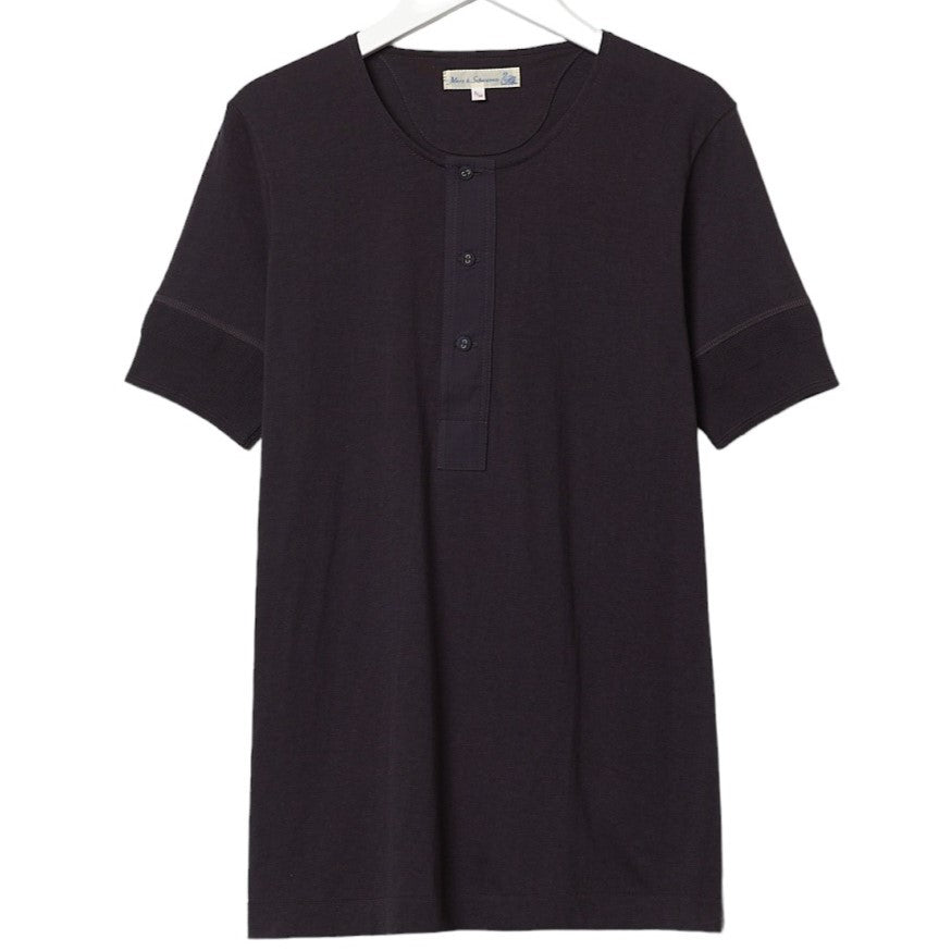 Merz b. Schwanen103 Patte de boutonnage manches courtes ardoiseT-shirtBritish Parts Luzern