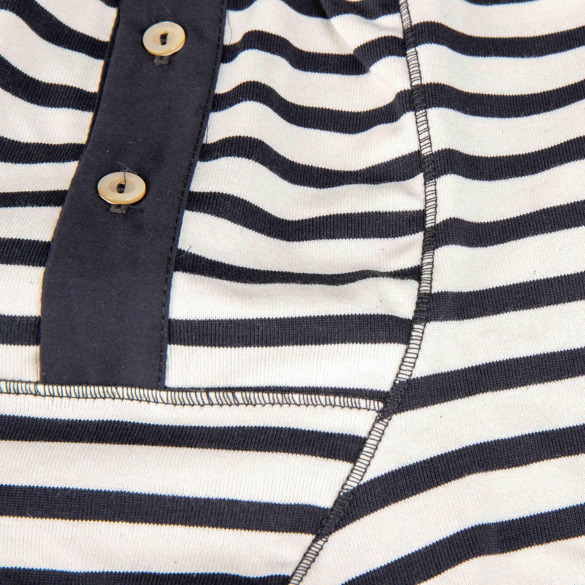 Merz b. SchwanenMen's Boxer rayé avec patte de boutonnage ardoise/natureCaleçonBritish Parts Luzern