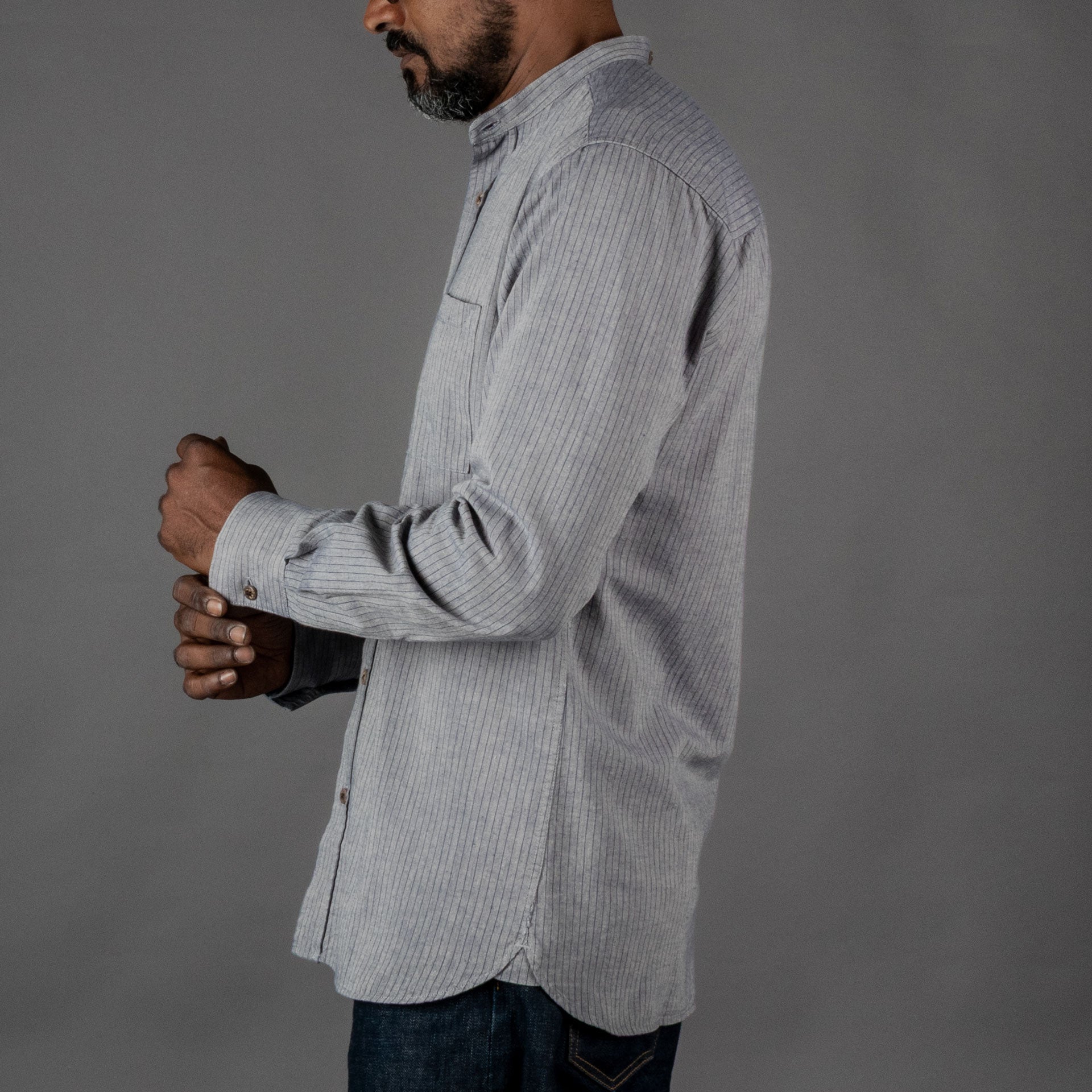 Pike Brothers1923 Buccanoy Shirt Grey StripedChemiseBritish Parts Luzern