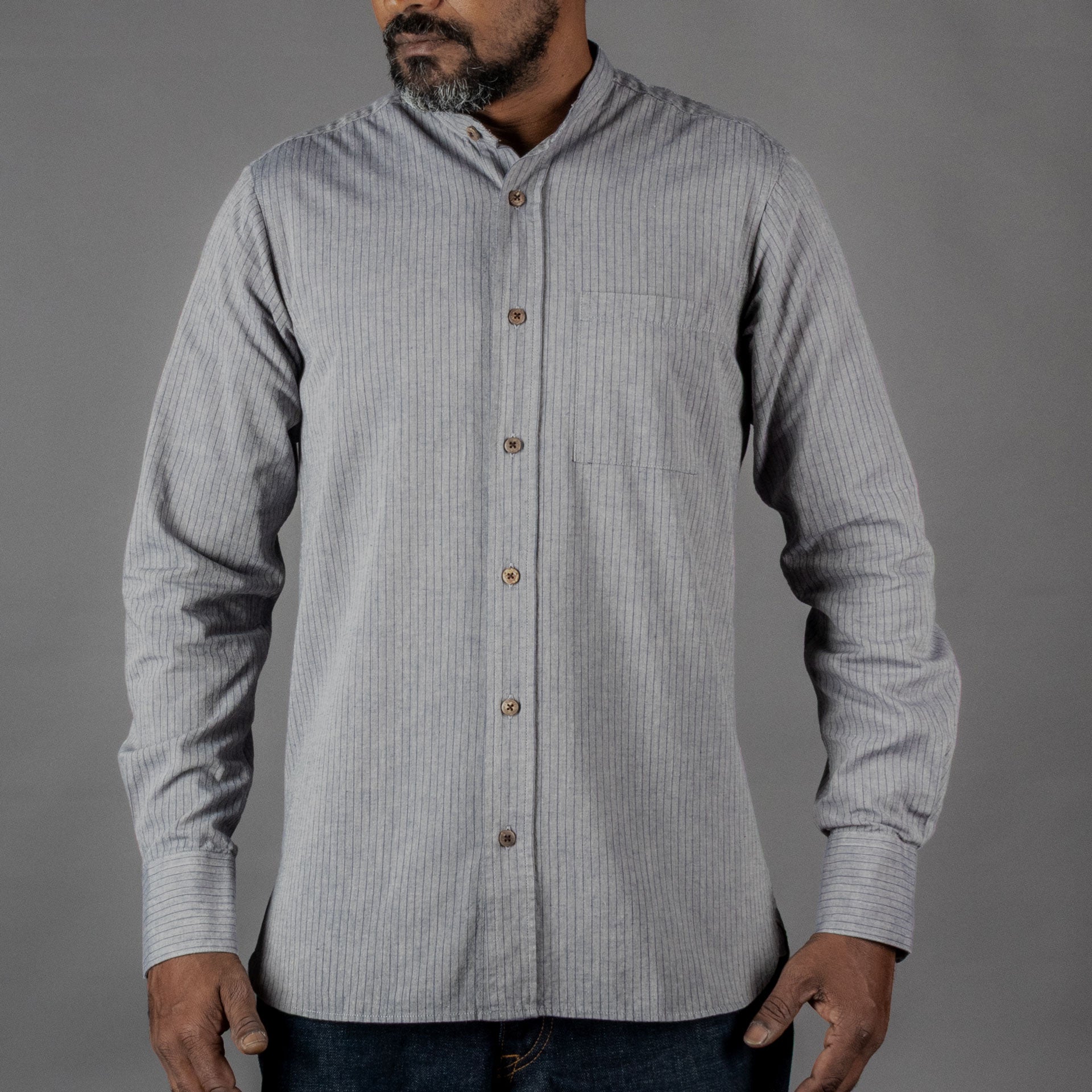 Pike Brothers1923 Buccanoy Shirt Grey StripedChemiseBritish Parts Luzern