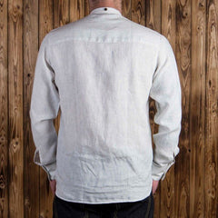 Pike Brothers1923 Buccanoy Shirt Lin Blanc BleuChemiseBritish Parts Lucerne