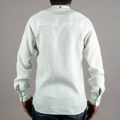 Pike Brothers1923 Buccanoy Shirt Lin Blanc BleuChemiseBritish Parts Lucerne