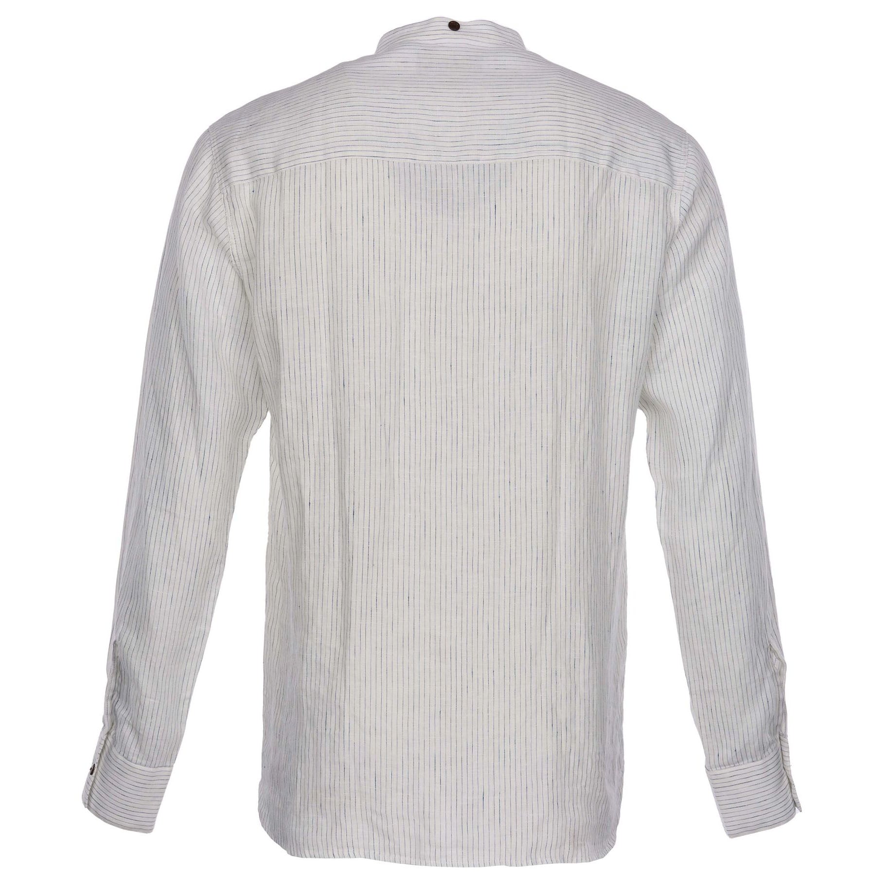 Pike Brothers1923 Buccanoy Shirt Lin Blanc BleuChemiseBritish Parts Lucerne