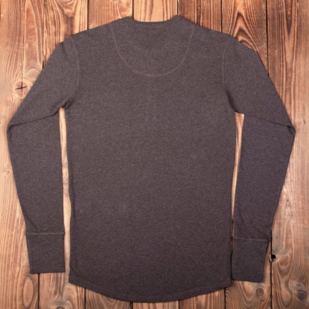 Pike Brothers1927 Henley Shirt manches longues brown melangeHenleyBritish Parts Luzern