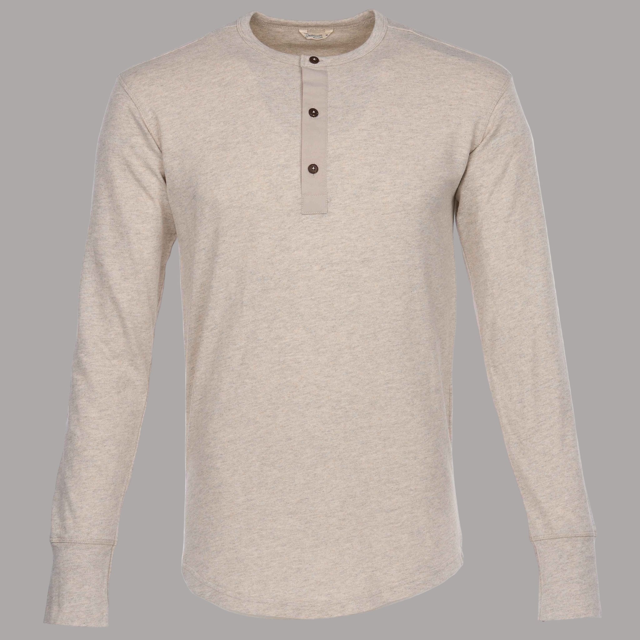 Pike Brothers1927 Chemise Henley manches longues écru mélangéHenleyBritish Parts Luzern