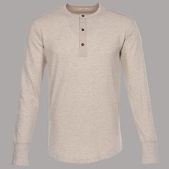 Pike Brothers1927 Chemise Henley manches longues écru mélangéHenleyBritish Parts Luzern