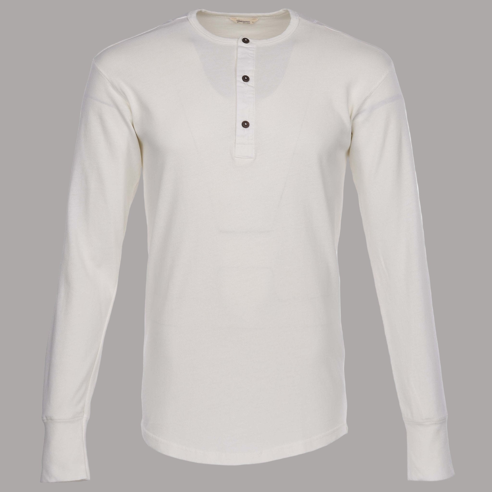 Pike Brothers1927 Chemise Henley manches longues écruHenleyBritish Parts Luzern