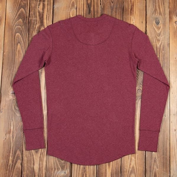 Pike Brothers1927 Chemise Henley à manches longues grenat rougeHenleyBritish Parts Luzern