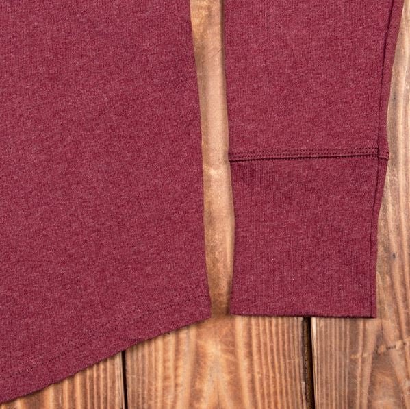 Pike Brothers1927 Chemise Henley à manches longues grenat rougeHenleyBritish Parts Luzern