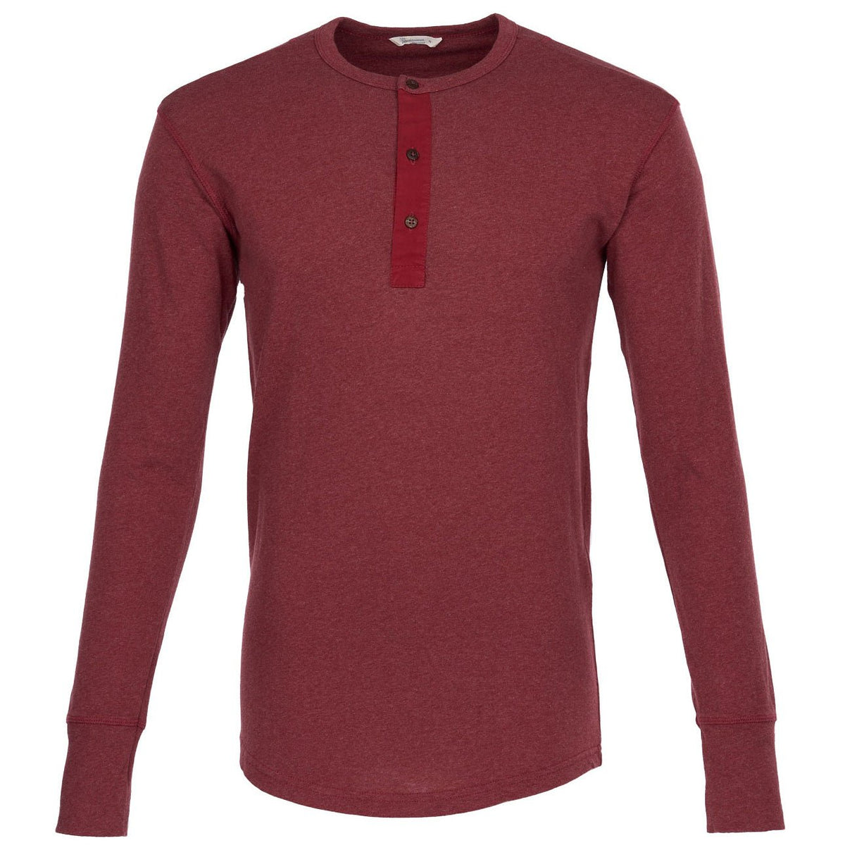 Pike Brothers1927 Chemise Henley à manches longues grenat rougeHenleyBritish Parts Luzern