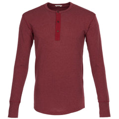 Pike Brothers1927 Chemise Henley à manches longues grenat rougeHenleyBritish Parts Luzern